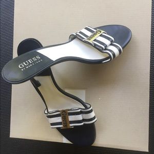 GUESS Navy and white sandals